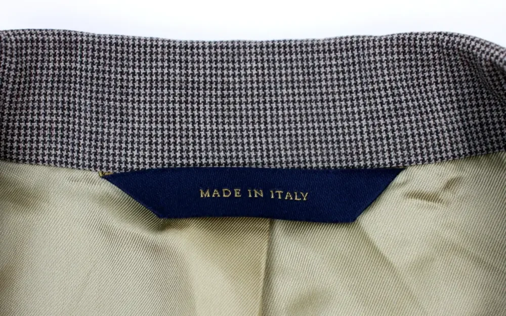 Brooks Brothers 1818 Milano Suit 36 R  30 W Mens Slim Fit Taupe Houndstooh Wool